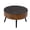 Brown Edge Large, variant on Round Wooden Coffee Table with Storage Carved Tabletop End Table Modern Side Table for Living Room Sofa, Chairs (Black Edge Large)