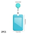 thumbnail image 3 of Linnome Retractable Badge Reel Set of 2 with ID Card Container Plastic Vertical Badge Holder with Clip for Work, 3 of 6
