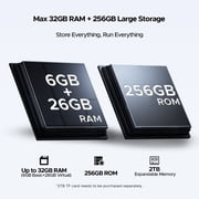 DOOGEE Tab G6 MAX 13.4 Inch Android 16 Tablet with Gemini AI, 32GB RAM+256GB/2TB TF, 90Hz Display, 11000mAh Battery, Octa-Core, Black