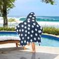 thumbnail image 3 of Yayeee Kids Hooded Towel with Hand Pockets Beach Soft Absorbent Bath Wrap 50 x 23.5 inch, Navy Blue Baseball Pattern, 3 of 5