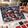 thumbnail image 4 of Christmas 5D Diamond Painting Kit Featuring Three Snowmen Design, Festive Diy Rhinestone Mosaic Home Decor for Adults, Holiday Wall Art Craft Set 1 Pack, 4 of 4