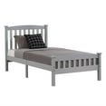 thumbnail image 3 of Ktaxon Twin Bed Frame,Solid Pine Wood Twin Platform Bed Frame, Bedroom Twin Bed with Headboard for Adults, Gray, 3 of 15