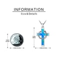 thumbnail image 4 of Coachuhhar Opal Cross Necklace for Men 925 Sterling Silver Crucifix Crown of Thorns Pendant Necklace Religion Catholic Jewelry Gifts for Father Husband Son, 4 of 7