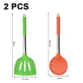 thumbnail image 2 of Juego de utensilios de cocina de silicona con mango de acero inoxidable, resistente al calor y apto para lavavajillas, multicolor, 2 of 5
