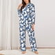 thumbnail image 2 of Balery Beautiful Butterflies Conjunto de Pijama con Estampado para Mujer, Conjunto de Dos Piezas con Manga Larga, Ropa de Dormir Suave con Bolsillos, Pijamas Cómodos-Medium, 2 of 7