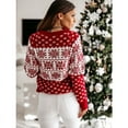 thumbnail image 5 of Charmo Women's Snowflake Sweater Knited Crewneck Pullover Tops, 5 of 5