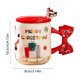 thumbnail image 3 of Taza de cerámica de regalo de Navidad Fiudx con tapa y cuchara, 3 of 6
