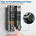 thumbnail image 5 of GBJHJIA Shampoo and Conditioner Dispenser, Bathroom Shower Dispenser 2 Chamber No Drill Shampoo Dispenser, Perfect for Bathroom Wall, Kitchen Wall, Hotel Shower (Gray）, 5 of 6