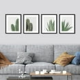 thumbnail image 3 of PixonSign Framed Wall Art, Green Cactus Snake Plant Posters, Set of 4 Collage Desert Landscape Prints Wall Decor, Nature Wilderness Artwork Wall Décor for Living Room, Bedroom - 12"x16" Black, 3 of 5