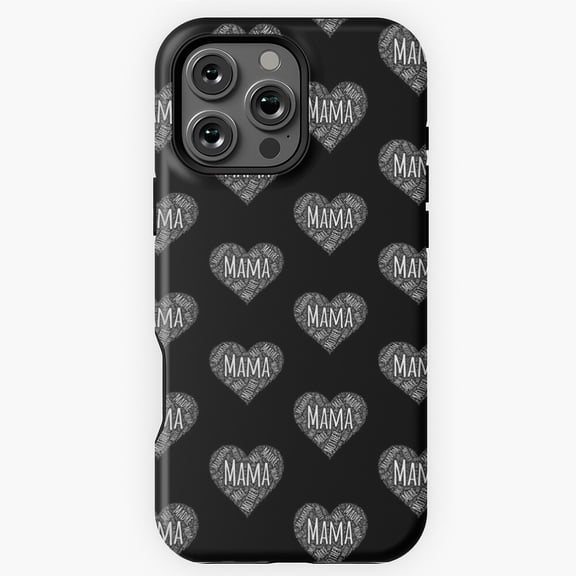MAMA in 22 Languages Heart Art Mom Phone Case for iPhone 16 15 14 13 12 11 Pro Max