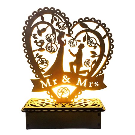 

Shengtu LED Night Light Create Atmosphere Battery Powered Useful LED Night Light Holiday Party Wooden Lamp Gift