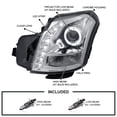 thumbnail image 3 of Spec-D Tuning SMD LED Halo Chrome Housing Clear Lens Projector Headlights Compatible with 2003-2007 Cadillac CTS, Left + Right Pair Headlamps Assembly, 3 of 7