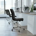 thumbnail image 2 of Flash Furniture Madigan Faux Leather Mid-Back Office Chair with Casters, 300 lb, Black, 2 of 11