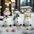 thumbnail image 2 of Christmas Snowman Family Figurine – Resin Indoor Holiday Decoration for Fireplace, Mantel, Shelf or Table – Festive Winter Ornament Gift, 2 of 5