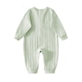 thumbnail image 3 of BLVB Baby Boys Girls One-Piece Romper Long Sleeve Jumpsuit Cotton Newborn Pajamas Clothes Set(Green,1-2 Years), 3 of 6