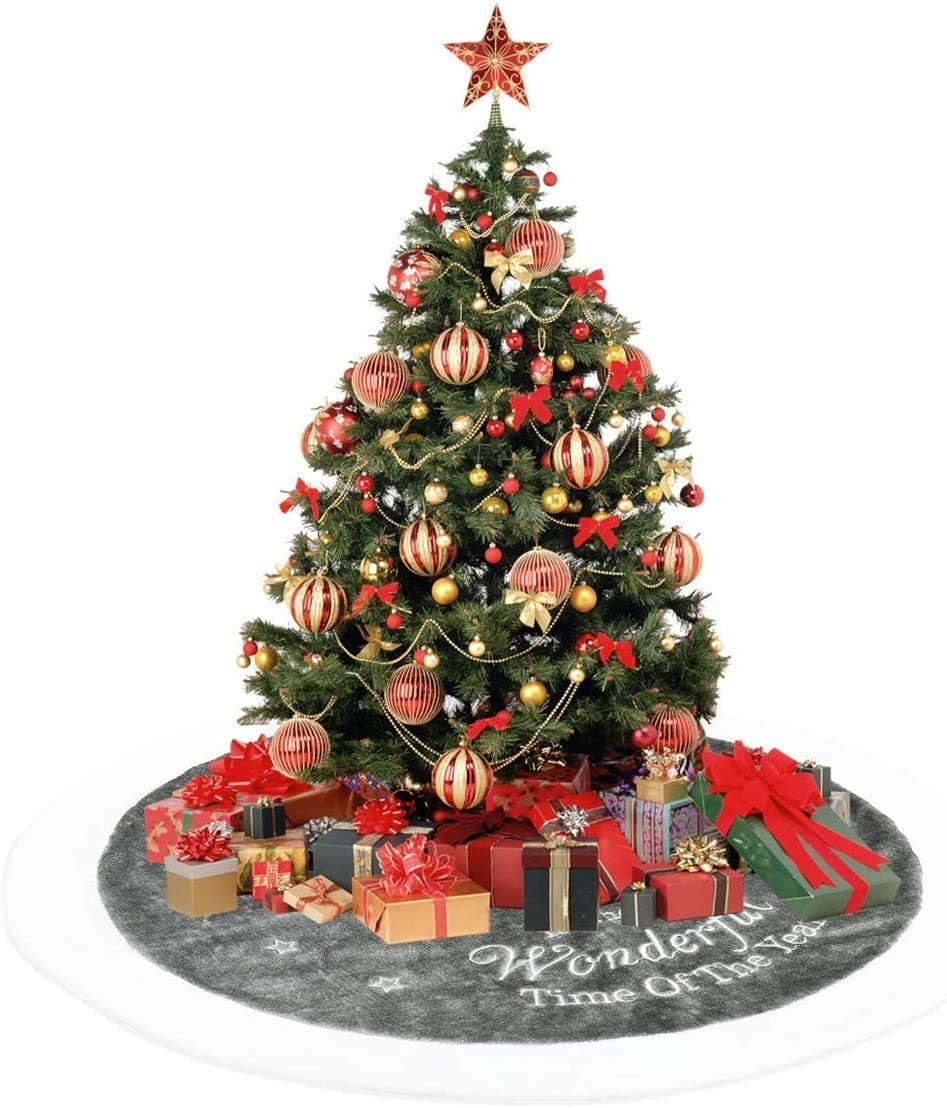 Primitives by Kathy Red Nostaglia Christmas Tree Skirt Santa Design 12" Wide 