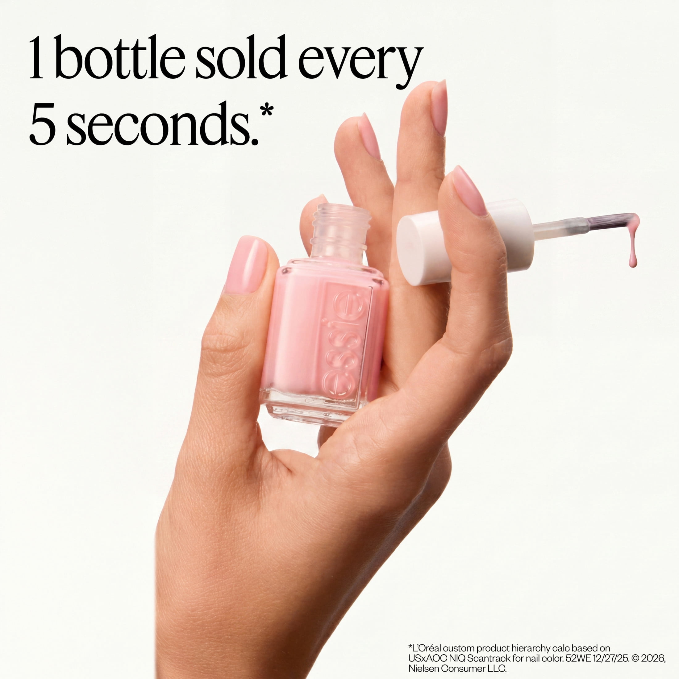 essie nail polish, minimalistic, pink sheer nail polish, 0.46 fl. oz.