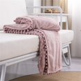 thumbnail image 4 of Couverture Rafraîchissante Lit Simple Canapé Sofa Polaire Douce Duveteuse Confortable Couverture à Franges Bohème Flanelle Velours Résistante aux Flammes 59x79po Format Jeté Couverture Respirante Extra Épaisse Grandes Couvertures pour Lit Canapé Sofa, 4 of 6