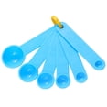 thumbnail image 2 of Plastic Measuring Spoon Set 6 Piece with Graduations Baking Measuring tool DIY Spoons for Cake and Baking,measuring spoons,coffee scoop,Blue, 2 of 5