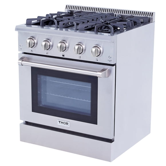 Thor Kitchen 30 Inch Professional 4 Burner Gas Range Oven, Stainless Steel