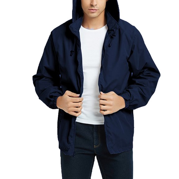 IROINNID Men's Storm Jacket Long Sleeve Solid Color Casual Windbreaker Jacket Windproof And Waterproof Storm suit