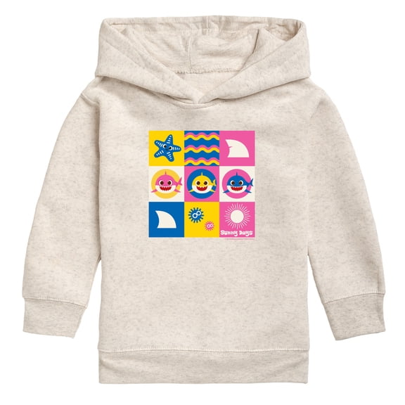 Baby Shark - Grid - Toddler Boys Fleece Hoodie Sweatshirt