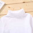 thumbnail image 4 of Coerni Toddler Baby Girls Skirt Set Turtleneck Knitwear Sweater Ribbed Tops And Plaid Pleated Skirt 2Pcs Outfits Set, 4 of 6