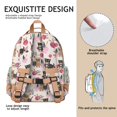 thumbnail image 5 of Yorkie and Floral Backpack for School,Cute School Bag,Schoolbag with Adjustable Shoulder Straps & Padded Back,15.25"x11.5"x5.25", 5 of 6