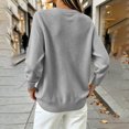 thumbnail image 5 of Edvintorg Womens Sweater Long Sleeve Loose Knit Sweaters Crew Neck Casual Pullover Top Plus Size Fashion Clothing Gray XXXL, 5 of 7