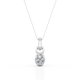 thumbnail image 1 of Collar con Colgante Solitario de Moissanita Ovalada de 1 Quilate JeenMata En Baño de Oro Blanco de 18 K sobre Plata, 1 of 5