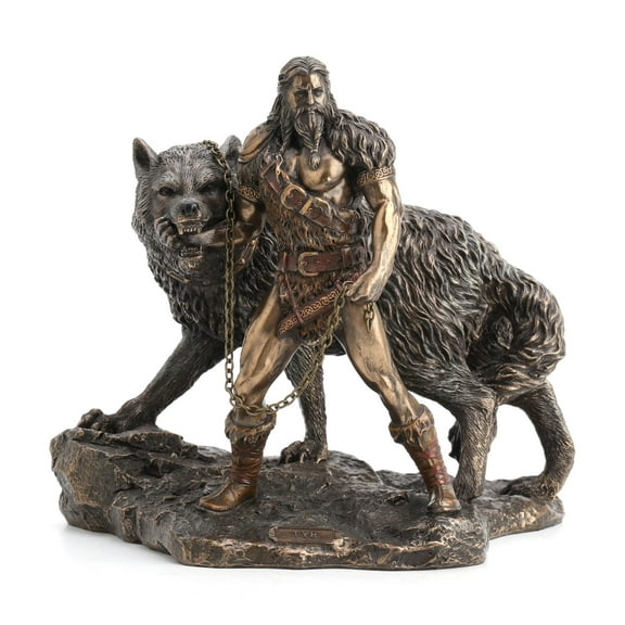 Norse God Tyr and the Binding of Fenrir Statue
