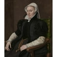thumbnail image 2 of Antonis Mor 12x14 Black Ornate Wood Framed Double Matted Museum Art Print Titled: Portrait of Anne Fernely (C. 1560 - C. 1565), 2 of 5