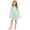AB43 Light Green, variant on Bainana Nightdress For Girls Kids Long Sleeve Crewneck Pajama Dress Sleepwear Outfits Solid Color Loungewear Dresses Size 5-6 Years Black