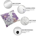 thumbnail image 6 of Throw Pillow Cases Pack of 2 Two-Tone Blooming Flower Decorative Cushion Covers for Couch Bed Sofa Farmhouse Decoration Purple Grey, 6 of 7