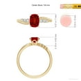thumbnail image 5 of ANGARA Lab Grown Cushion Rectangular Ruby Bypass Shank Engagement Ring in 14K Yellow Gold for Women (Size-7x5mm) | July Birthstone, Anniversary, Jewelry Gift for Women | Lab Grown Ruby Ring, 5 of 7