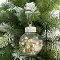 thumbnail image 6 of 6 Pcs Clear Christmas Ball Ornaments with Dried Flowers and Rope, 2.36" Transparent PET Shatterproof Baubles, Rustic Farmhouse Christmas Tree Hanging Decorations for Holiday Wedding Party Home Décor, 6 of 9