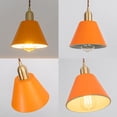 thumbnail image 2 of KAYYELAMP Orange Lampshade Brass Base 19.6 Feet Plug in Dimmable Cable Modern Pendant Light for Island Kitchen Dining Table Loft(No Bulb), 2 of 7