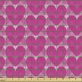 thumbnail image 2 of Romantic Fabric by the Yard, Heart Shapes in Monochrome Style Arranged Symmetrically Valentine's Day, Upholstery Fabric for Dining Chairs Home Decor Accents, Hot Pink Pale Mauve by Ambesonne, 2 of 5