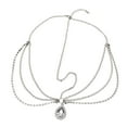 thumbnail image 3 of Unique Bargains 1 Pc Headpiece Bohemia Faux Diamonds Head Chain Silver Tone, 3 of 5