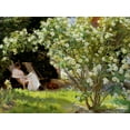 thumbnail image 2 of Krøyer, Peder Severin 18x15 Gold Ornate Wood Framed with Double Matting Museum Art Print Titled - Seated in the garden of roses, 2 of 4