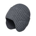 thumbnail image 1 of CSChome Bonnet Tricoté Unisexe Hiver - Protection des Oreilles Couleur Unie Bonnet Chaud Sans Bord, 1 of 7