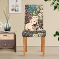 thumbnail image 4 of Yayeee 2 Pack Dining Chair Covers Stretch Parson Chairs Slipcovers Seat Protector, Floral Garden, 4 of 6