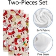 thumbnail image 2 of GZHJMY Fingertip Hand Towels, 2 Pack Pcs Christmas Santa Claus Pattern Absorbent Face Bath Towels for Bathroom Kitchen, 30"x15", 2 of 6