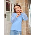thumbnail image 6 of Arshiner Girls Cute Shirt Crewneck Mesh Long Sleeve Swiss Dots Pullover T-Shirts Girls Top, 6 of 6