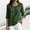 Army Green, variant on Casual Summer&nbsp;Tops Blouses Solid Round Neckline Tab Loose 3/4 Sleeve Office Wear Army Green