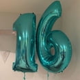 thumbnail image 2 of Globos de helio de aluminio grandes de 40 pulgadas con números del 0 al 9, decoraciones para fiestas de bodas, baby showers, figuras grandes, suministros para globos de aire, 2 of 5
