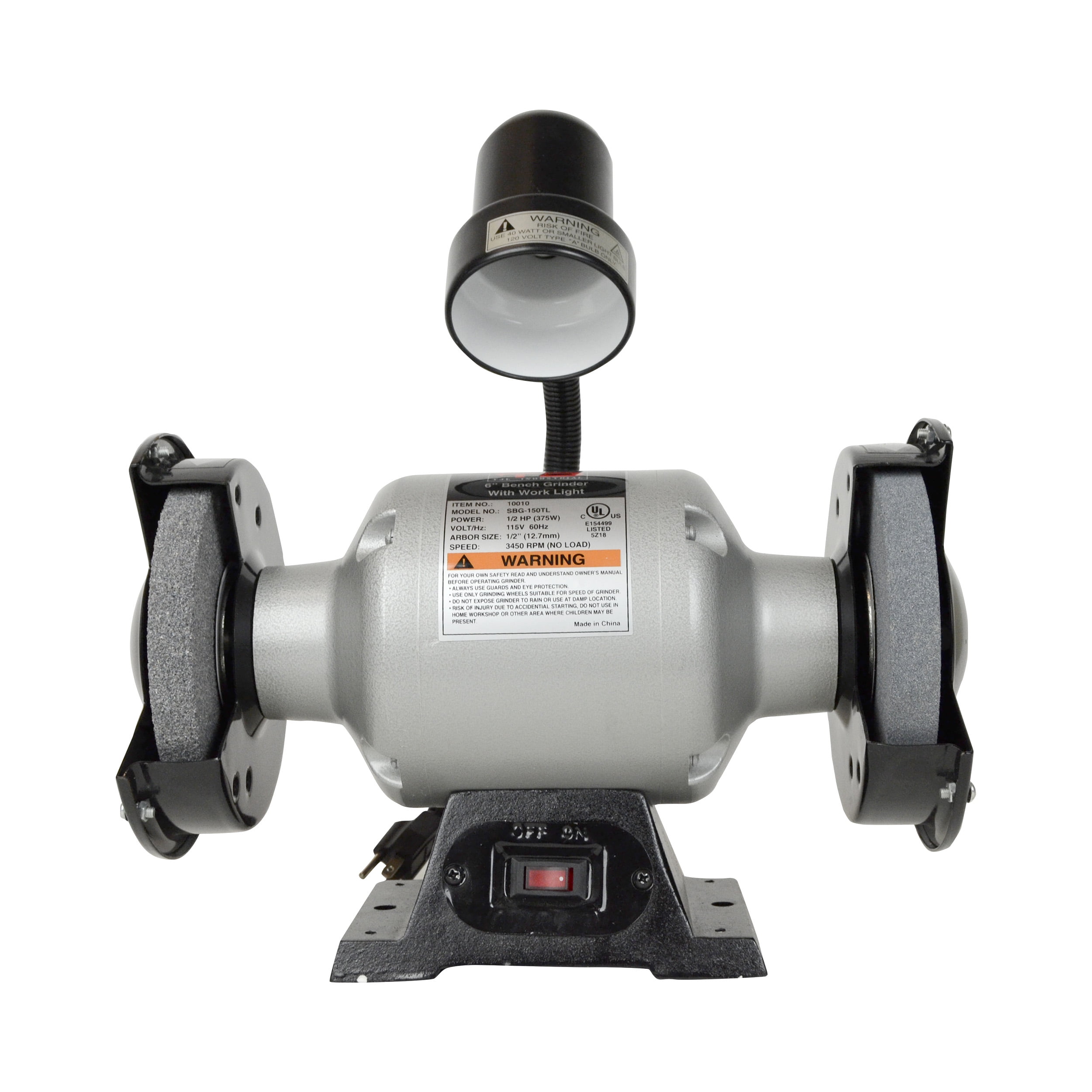 Tjl Industrial 10010 6 In Bench Grinder With Light Walmart Com