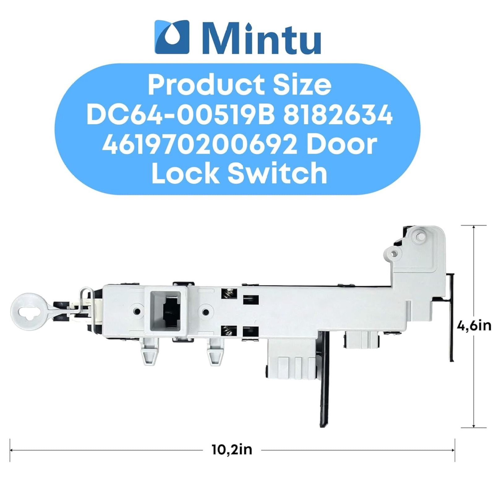 Door Lock Switch Replacement Compatible with Samsung WF42H5000AW/A2, WF42H5200AF/A2, WF42H5200AP/A2, WF42H5200AW/A2, WF42H5400AF/A2 Washing Machines