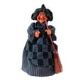 thumbnail image 3 of Figura coleccionable de bruja, adorno gótico terrorífico para fiestas de Halloween Vestido negro gris, 3 of 9