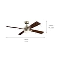 thumbnail image 5 of 330140NI Kichler Lighting Lija - Ceiling Fan with Light Kit - with Transitional inspirations - 14.25 inches tall by 52 inches wide-Brushed Nickel, 5 of 5